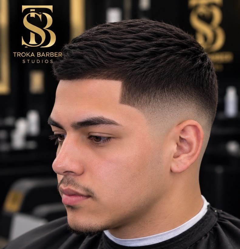 Ejemplo de Taper Fade o Skin Fade realizado en Troka Barber Studios